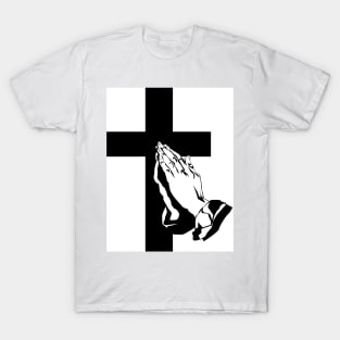 Praying Hands and Cross T-Shirt